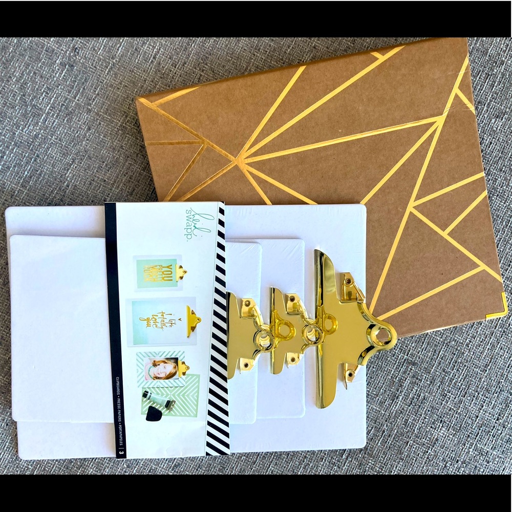 Office clipboard and binder gold set